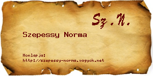 Szepessy Norma névjegykártya